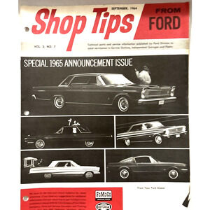 Ford Shop Tips Sept 1965 Vol. 2 No. 7 Special Announcement Issue Mustang